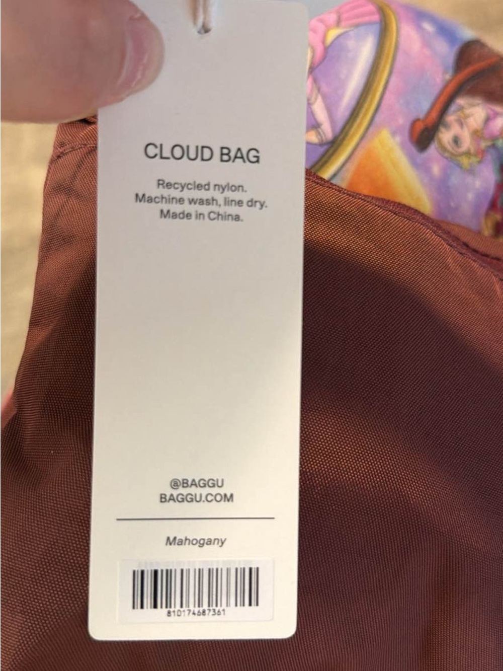 BAGGU Cloud Tote Bag - Mahogany - Picture 2 of 3